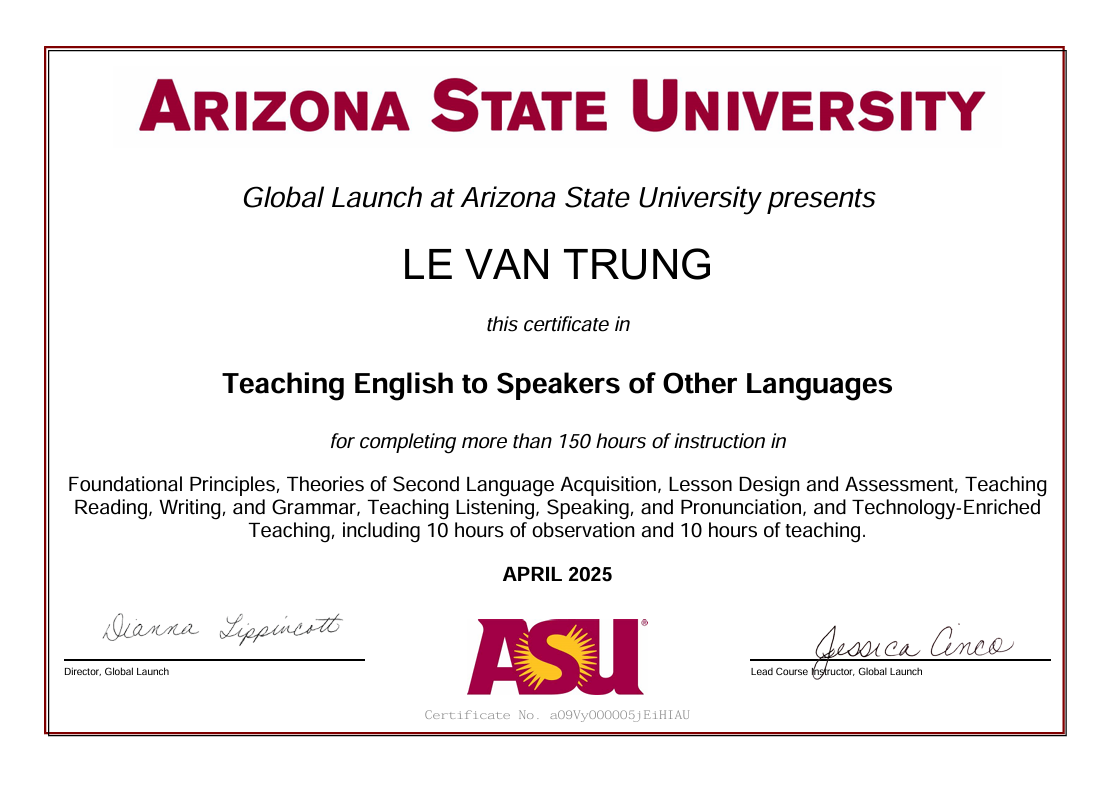 TESOL Certificate